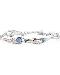 Isla Silver - Handmade Dainty Fire Opal Flower Bracelet - Lyst