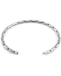 Anchor & Crew Mizzen Sail Silver Chain Bangle - Metallic