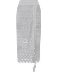 Smart and Joy - Geometrical Lace Midi Skirt - Lyst
