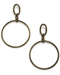 Jaredjamin - Antique Ophelia Drop Hoop Post Earrings - Lyst