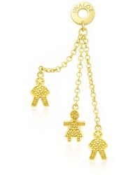 Unaloe - Plated Boy And Girl Charm Earrings – Textured Designer Jewelry For - Lyst
