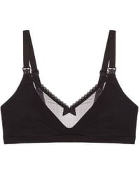 Journelle - Victoire Maternity Wireless Bra Noir - Lyst