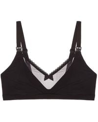 Journelle - Victoire Maternity Wireless Bra Noir - Lyst