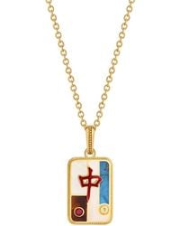 Karma and Luck - Empowered Spirit Dragon Multi-Stone Mahjong Necklace - Lyst