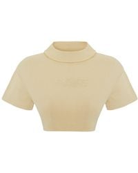 Pcfg - Neutrals Destroyed Crop Tee - Lyst