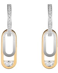 Arte Madrid - Toggle Convertible Hoop Earrings With Drop Charms - Lyst