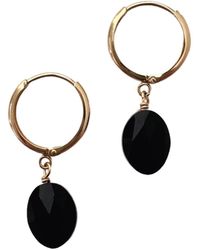 Herself Collections - 14K Onyx Huggies - Lyst