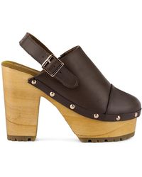 Rag & Co - Alona Slingback High Block Heeled Clogs - Lyst