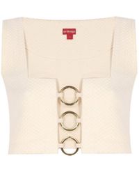 No'design - Neutrals Noble Buckled Crop Top - Lyst