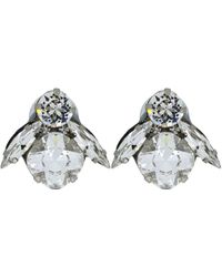 Vickisarge - Neutrals The Big Clear Bee Earrings - Lyst