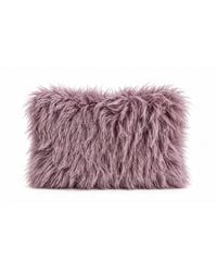 Nuvv Collection - Hand Made Lilac Shaggy Textured Clutch Bag - Lyst