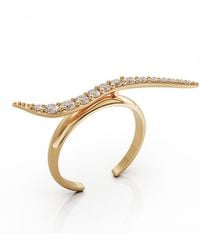 Linda Fiore - Swirl Ring With Clear Cz - Lyst