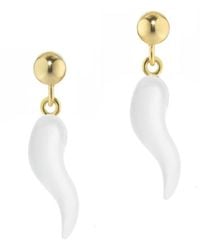 Unaloe - Earrings With-Plated Horn Pendant - Lyst