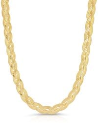 Glamrocks Jewelry - Wide Twist Herringbone Necklace - Lyst