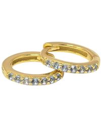 Sophelia - Aquamarine March Birthstone Small Huggie Hoop Earrings - Lyst