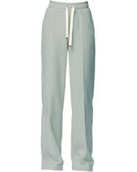 Otthie - Neutrals Wide-Leg Cosy Knitted Trousers Khaki - Lyst