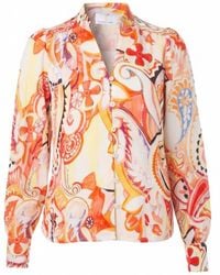 Franchetti Bond - Filide Paisley Swirl Ruffle Neck Blouse - Lyst