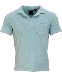 lords of harlech - Johnny Towel Polo Shirt In Nile - Lyst