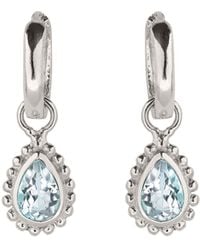 Charlotte's Web Jewellery - March Birthstone Sterling Huggie Hoops - Lyst