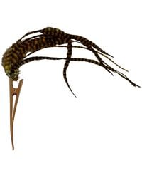 Romer Millinery - Rose Feather Clip For Hats, Hair, Turbans And Lapel Xl And - Lyst