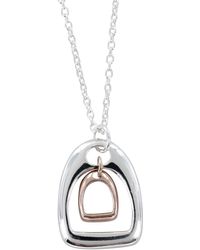 Reeves & Reeves - Sterling Silver Pair Of Stirrups Necklace - Lyst