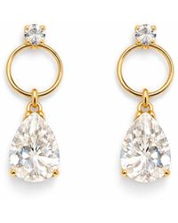 Maison De Gala - Golden Circle Drop Crystal Earrings - Lyst