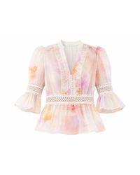 We Are Kindred - Josephine Silk Peplum Blouse - Lyst