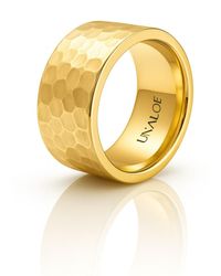 Unaloe - Classic-Plated Hammered French Ring For - Lyst