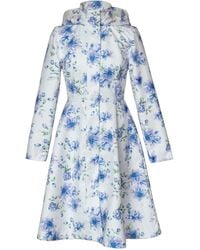 RainSisters - Knee Length Coat With Flower Print: Floral - Lyst