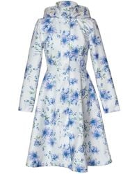 RainSisters - Knee Length Coat With Flower Print: Floral - Lyst