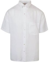 Haris Cotton - Short Sleeved Front Pocket Linen Shirt - Lyst