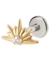 Vanhi - Sunburst Threadless Flat Back Titanium Cartilage Stud - Lyst