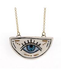 Ebru Jewelry - Watchful Eye Magical Norse Runes Symbol Necklace - Lyst