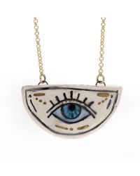 Ebru Jewelry - Watchful Eye Magical Norse Runes Symbol Necklace - Lyst