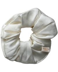 SAETA Paris - Neutrals Silk Scrunchie - Lyst