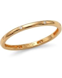 Zahav Jewelry - 14K Solid Flush-Set Natural Diamond Ring - Lyst