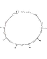 Lucy Quartermaine - Royal Pearl Drop Anklet - Lyst