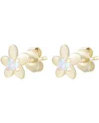 KAMARIA - Mini Flower Opal Stud Earrings - Lyst