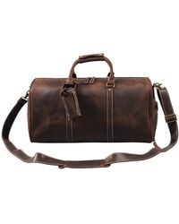 Touri - Dark Leather Weekender - Lyst