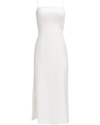 Nomi Fame - Amara Crepe Satin Midi Dress With Adjustable Straps - Lyst