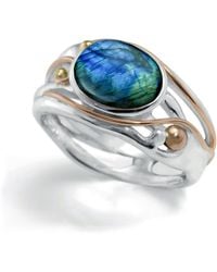 Isla Silver - Unique Iridescent Labradorite Ring - Lyst