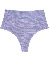 Montce - Lavender Crochet Added Coverage High Rise Bikini Bottom - Lyst
