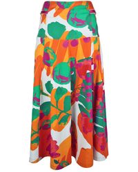 Lalipop Design - A-Line Cotton Midi Skirt - Lyst