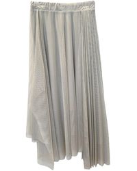 ARTISTA - Neutrals Dawn Ivory Mesh Pleated Skirt - Lyst