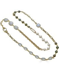 Loni Paul Jewelry - Moonstone, Labradorite, Crystal & Pearl Necklace - Lyst