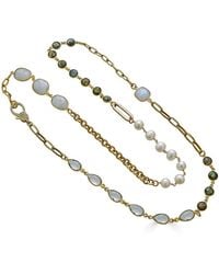 Loni Paul Jewelry - Moonstone, Labradorite, Crystal & Pearl Necklace - Lyst