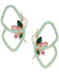 The Pink Reef - Flight Rhinestone Earrings - Lyst