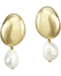 Biko Jewellery - Galina Pearl Studs - Lyst