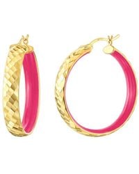 Gold & Honey - Hammered Hoop Earrings - Lyst