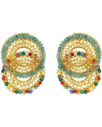Lavish by Tricia Milaneze - Multi & Minerva Duo Handmade Crochet Earrings - Lyst